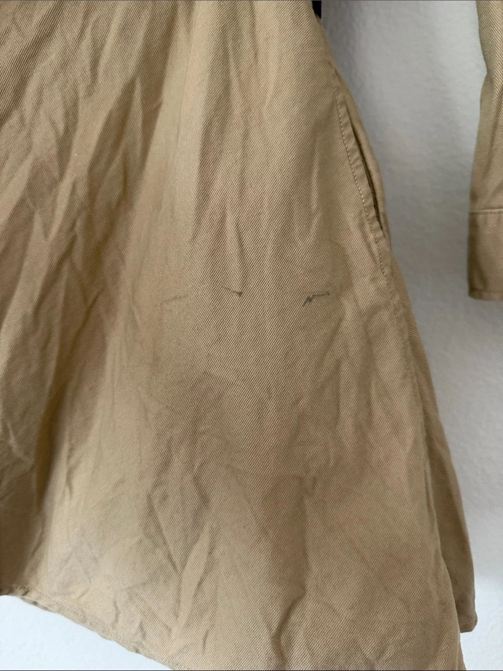 Ralph Lauren belted long sleeve khaki chino dress with collar little girls sz 6